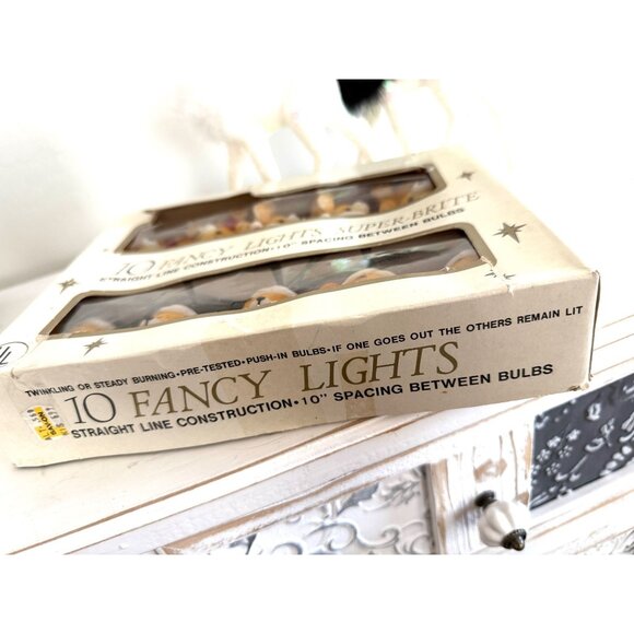 Vintage Teddy Bear Christmas Lights, Set of 10 Super-Brite, Working - Picture 3 of 5